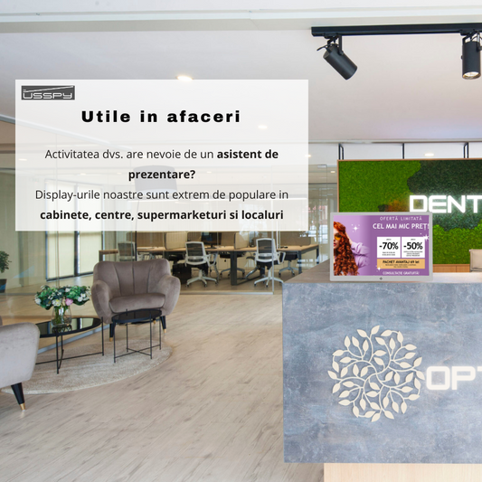 Rama foto digitala 15 inch din aluminiu, slim, LED