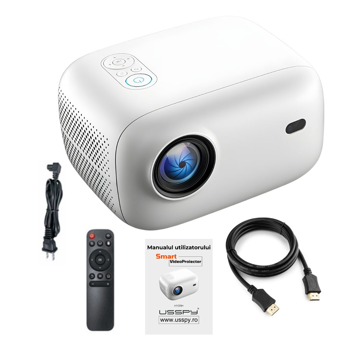 Videoproiector Smart Portabil, Android 11, Wi-Fi, 1920*1080p Videoproiector Smart Portabil, Android 11, Wi-Fi, 1920*1080p