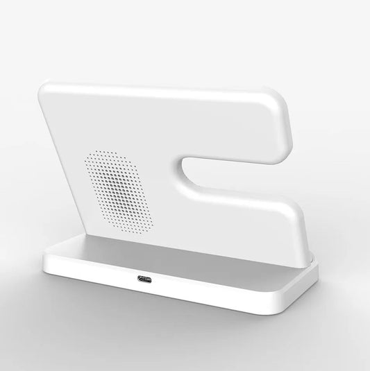 Statie Incarcare Wireless 3 In 1 USSPY, Incarcare Rapida, 15 W, alba
