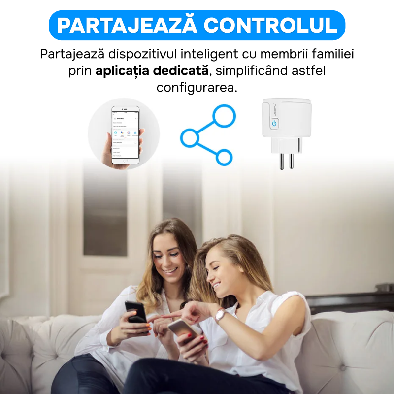 Priza inteligenta cu contor, wifi, programabila, contorizare si monitorizare consum