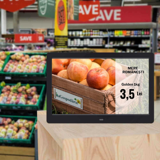 Rama foto digitala, 10 inch, slim, IPS, Negru