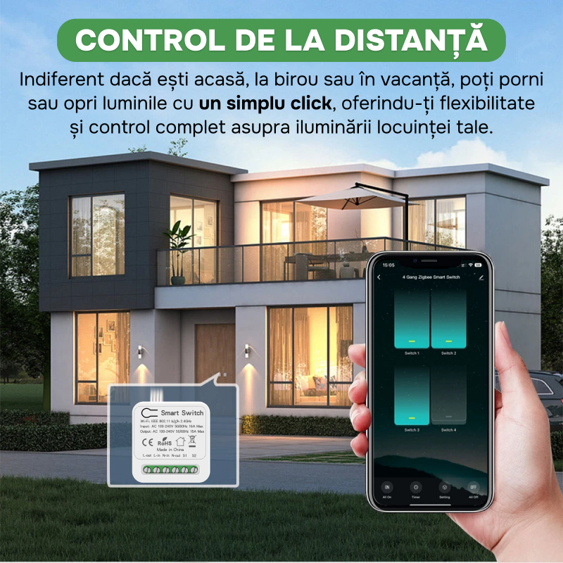 Releu inteligent, WiFi, aplicație dedicată