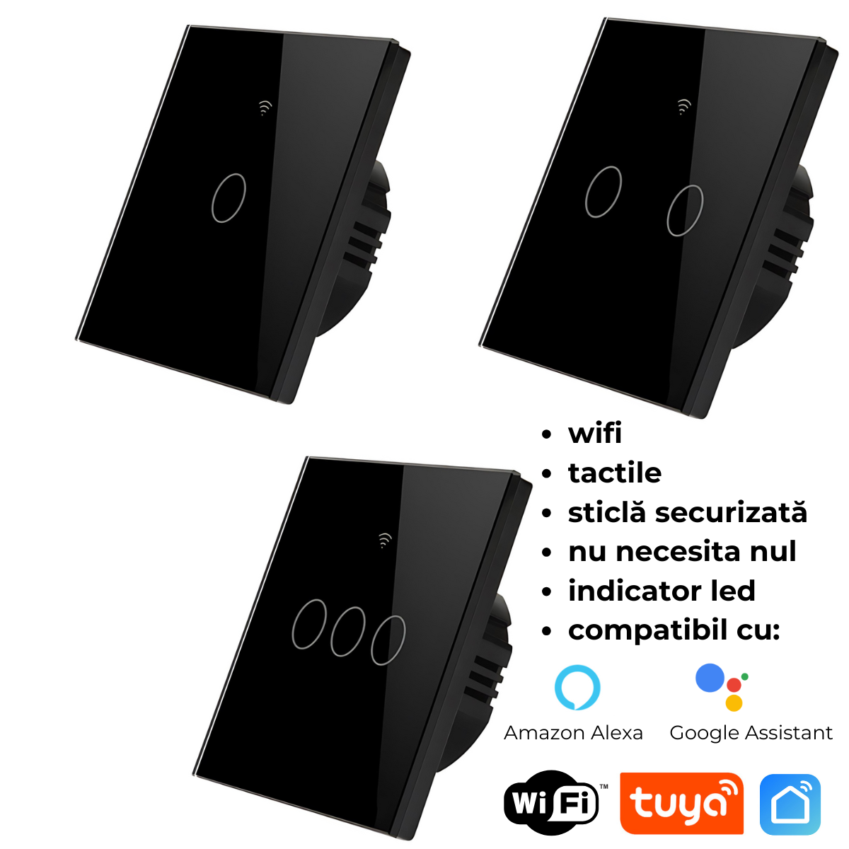 Întrerupatoare Smart Negre