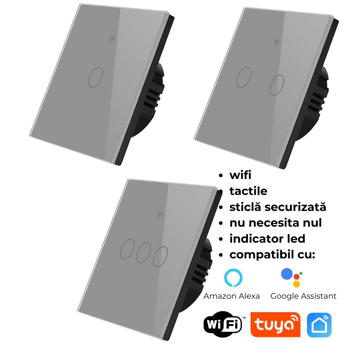 Întrerupatoare Smart Gri