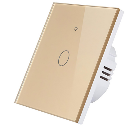 Intrerupator inteligent cu touch, Wifi, 1 canal, 10A, Auriu