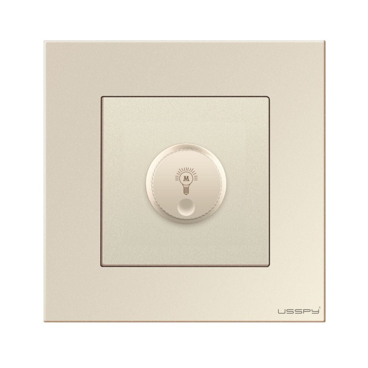 Intrerupator cu variator dimmer, rama sticla securizata, USSPY®, auriu