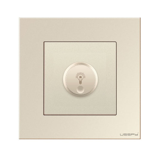 Intrerupator cu variator dimmer, rama sticla securizata, USSPY®, auriu