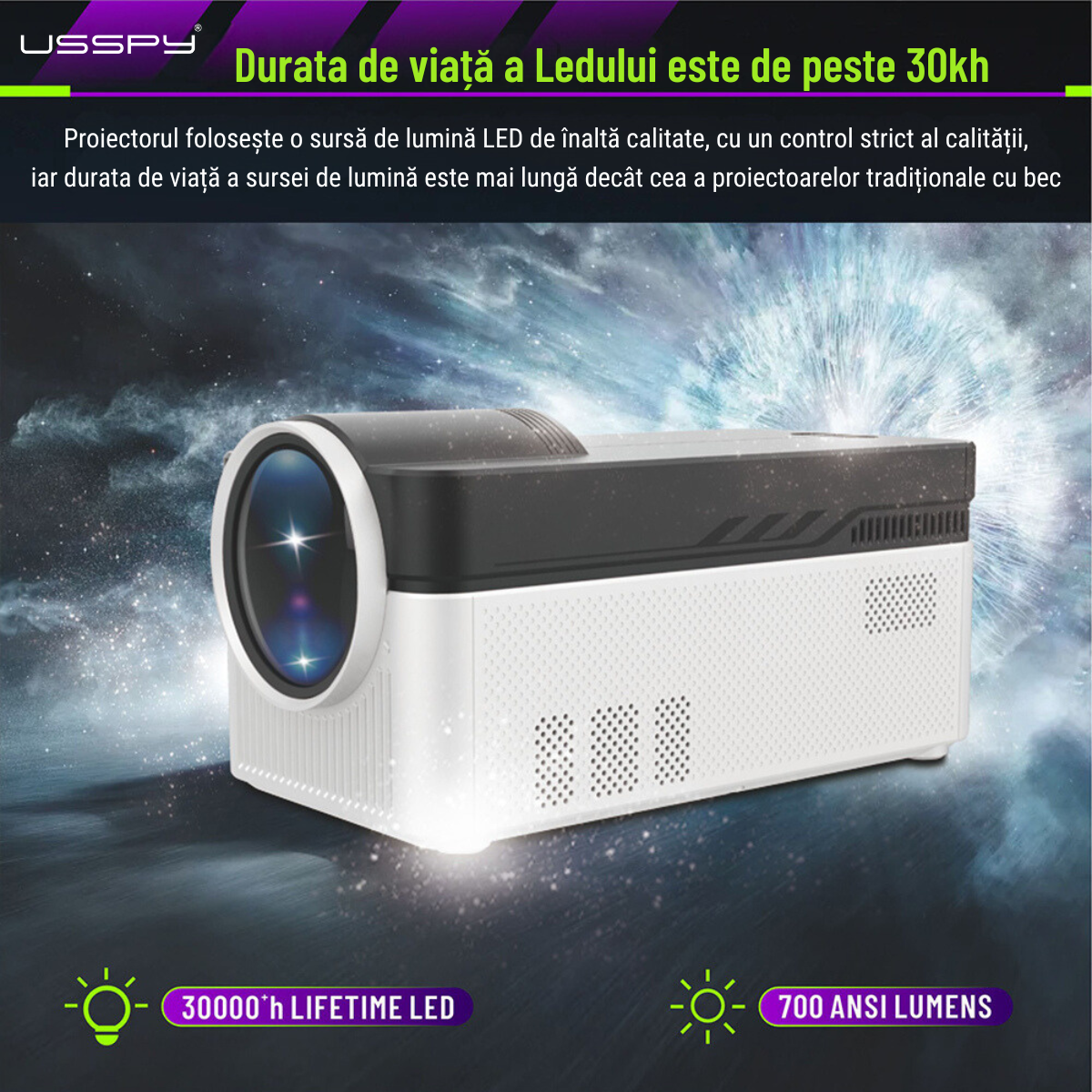 Videoproiector Smart Full HD 8K
