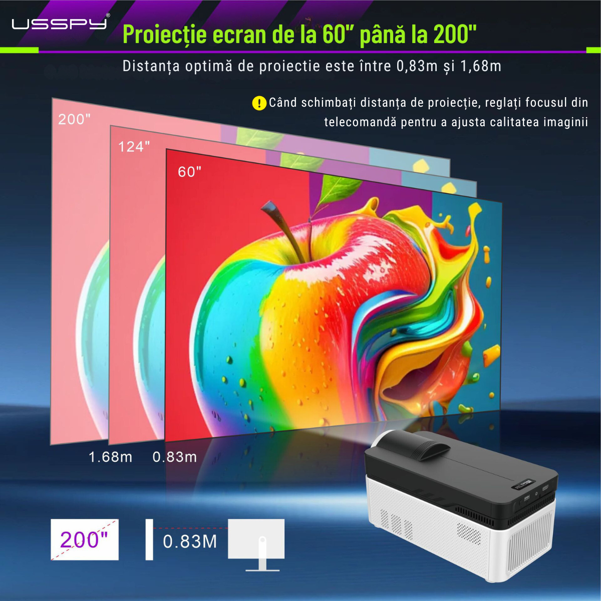 Videoproiector Smart Full HD 8K