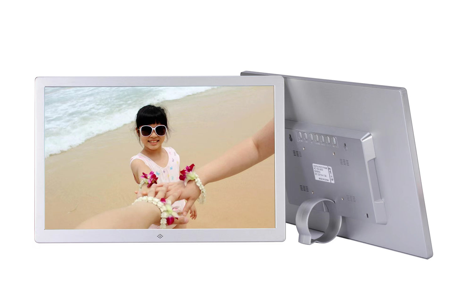 Rama foto digitala 17 inch din aluminiu, slim, LED