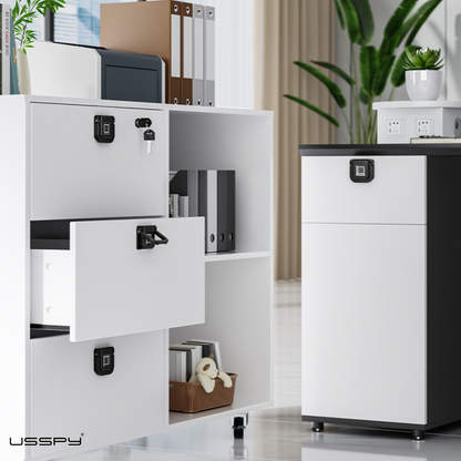 Incuietoare inteligenta cu amprenta digitala, USSPY® F007, pentru sertar, vestiar, mobilier, reincarcabila prin USB Type-C, 20 amprente, recunoastere rapida