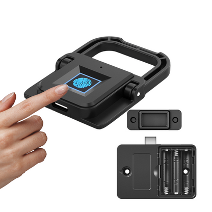 Incuietoare inteligenta cu amprenta digitala, USSPY® F007, pentru sertar, vestiar, mobilier, reincarcabila prin USB Type-C, 20 amprente, recunoastere rapida