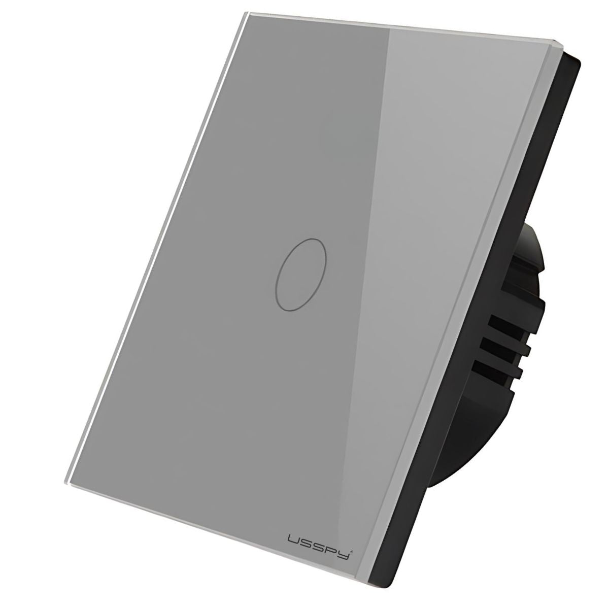 Intrerupator simplu touch, rama sticla securizata, USSPY®, 1 canal, gri