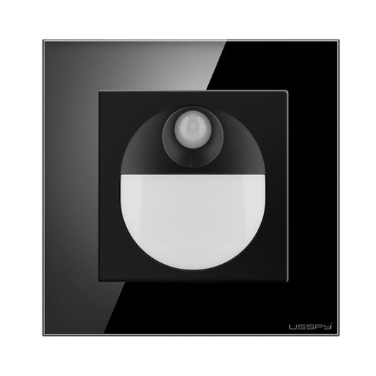 Lampa de veghe cu senzor de miscare, rama din sticla, USSPY®, LED, negru