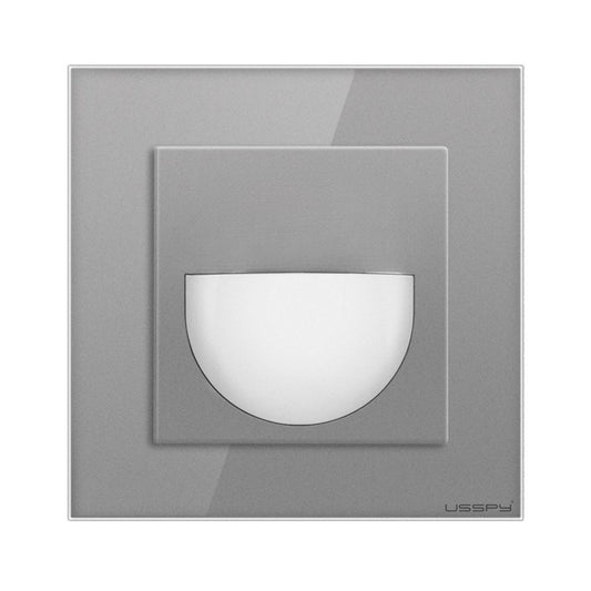 Lampa de veghe cu rama din sticla, USSPY®, LED, gri