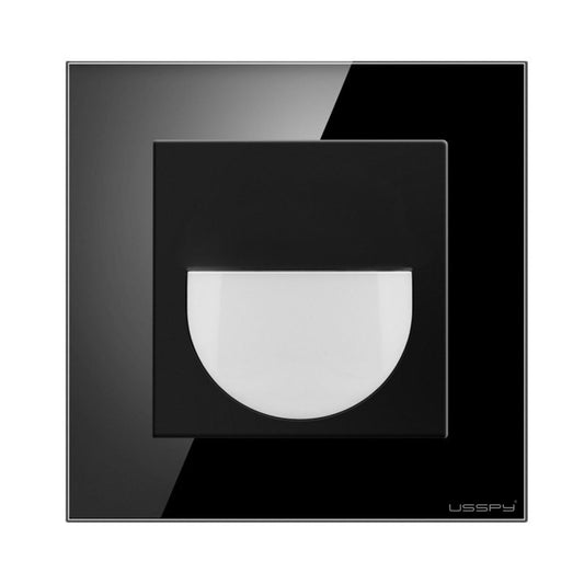 Lampa de veghe cu rama din sticla, USSPY®, LED, negru