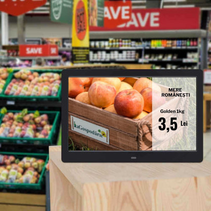 Rama foto digitala, 10 inch, slim, IPS, Alb