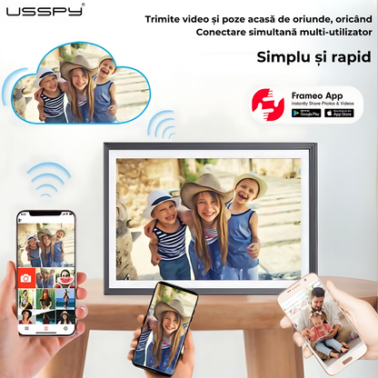 Rama foto digitala WIFI, 10.1 inch HD IPS Touchscreen, 16GB mem. Interna, aplicatie Frameo