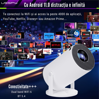 Videoproiector inteligent 2in1 cu consola gaming