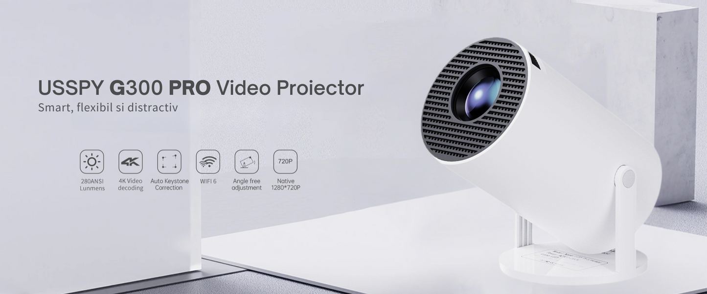 Videoproiector inteligent 2in1 cu consola gaming